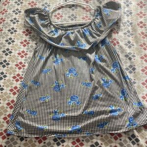 A blue flowering top.